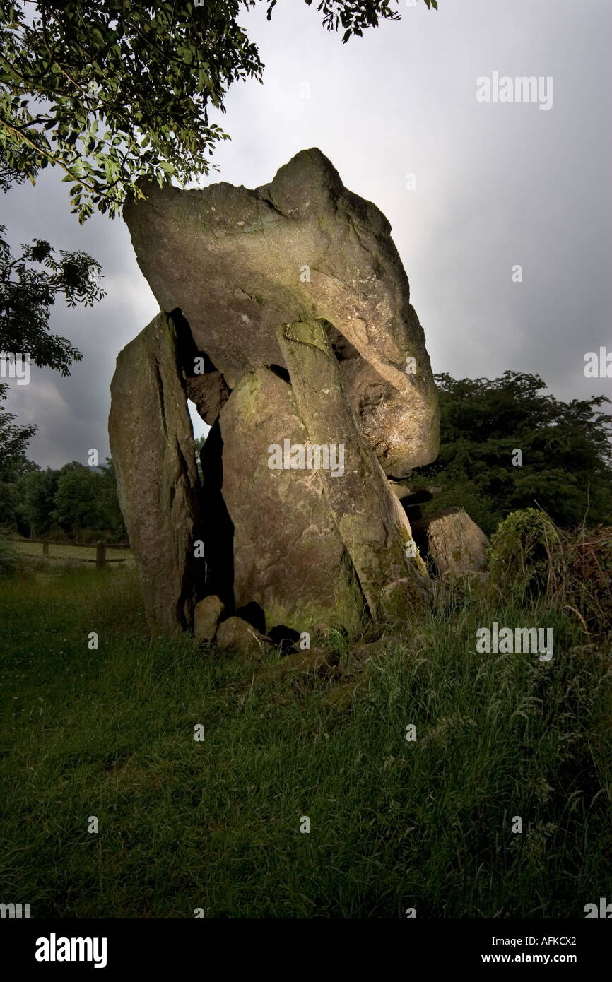 Kimogue Portal Tomb, Carlow, comté de Kilkenny, Irlande, Irlande l'UE, au sud-est, SE Banque D'Images