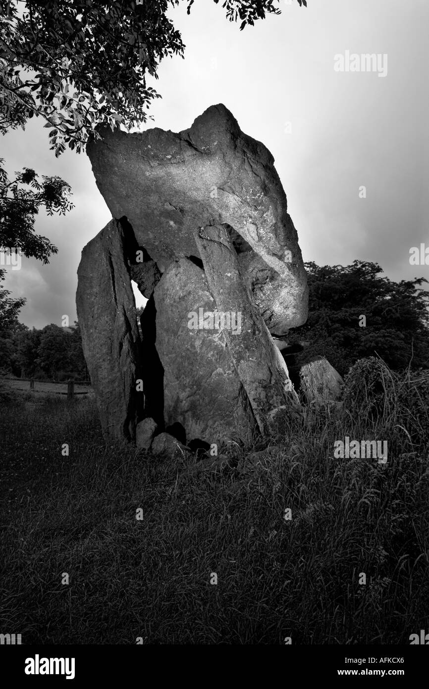 Kimogue Portal Tomb, Carlow, comté de Kilkenny, Irlande Banque D'Images