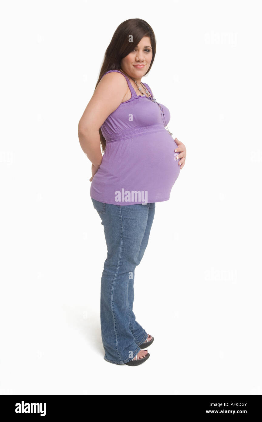 Portrait de jeune femme enceinte Banque D'Images