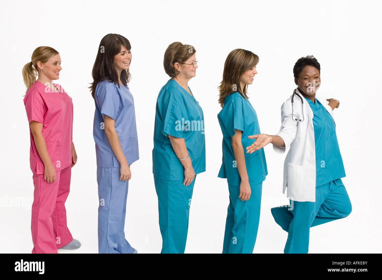 Portrait de groupe de médecins et d'infirmières Banque D'Images