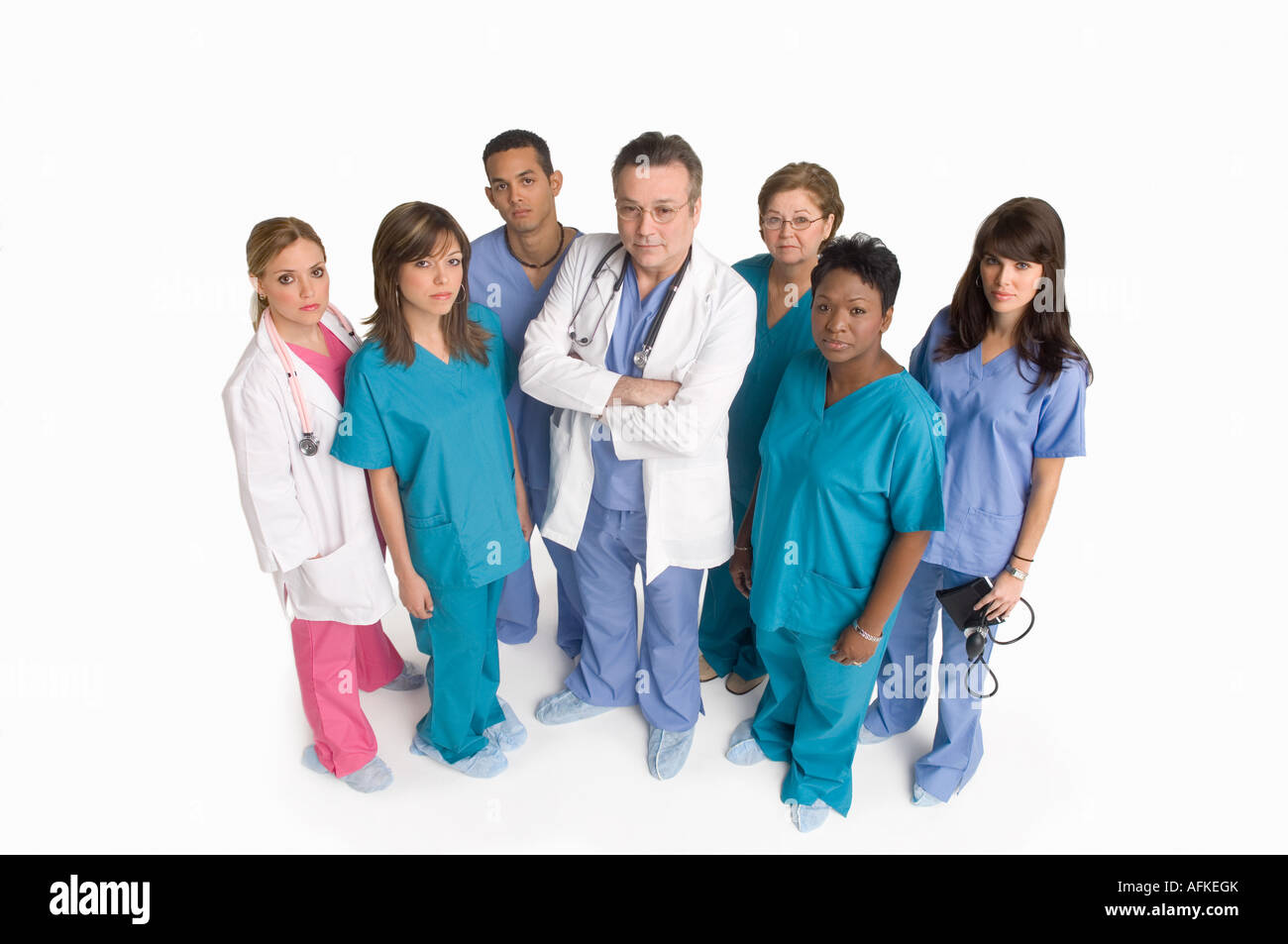 Portrait de groupe d'infirmières et de médecins Banque D'Images