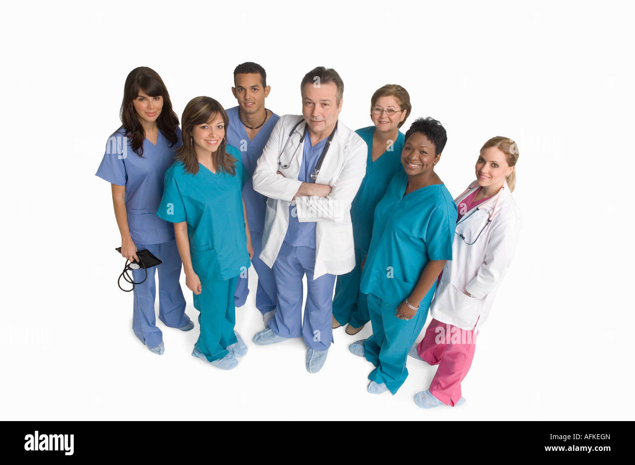 Portrait de groupe d'infirmières et de médecins Banque D'Images