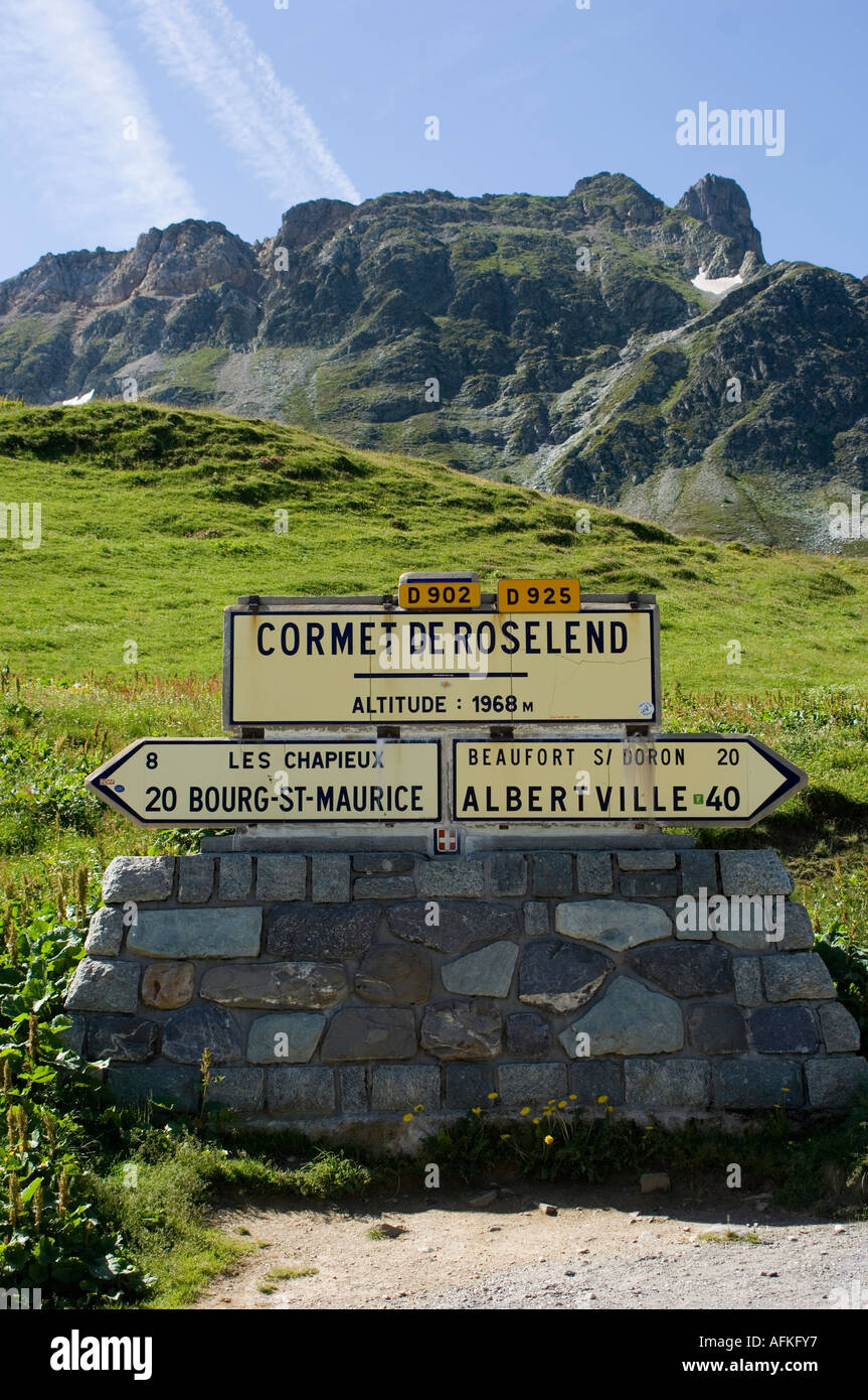 Cormet de roselend sommet Banque de photographies et d’images à haute