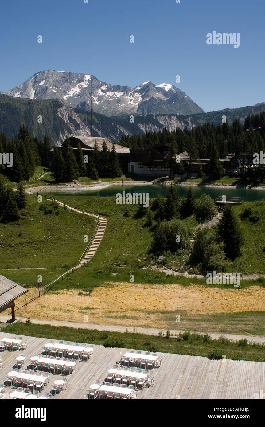 Au-dessus de Courchevel 1850, dans les alpes françaises Banque D'Images