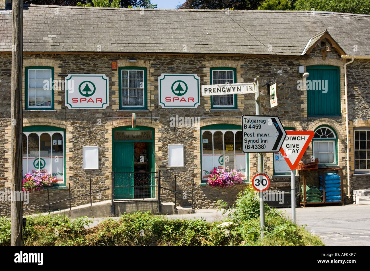 Le bureau de poste et magasin Spar, Pontsian Pont Sian Ceredigion Pays de Galles cymru - un village rural store, UK Banque D'Images