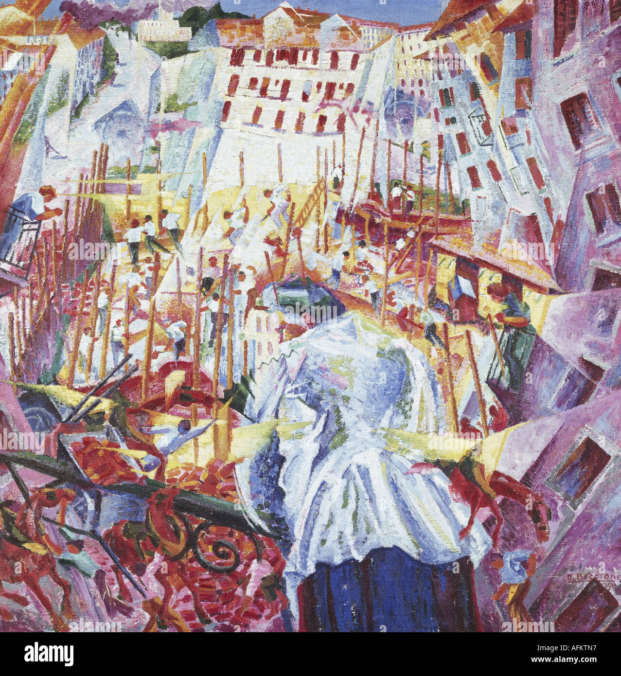 'Fine Arts, Umberto Boccioni,, (19.10.1882 - 16.8.1916), la peinture, les bruits de la rue entre dans la maison', 1911, 100 cm x 106,5 cm, S Banque D'Images