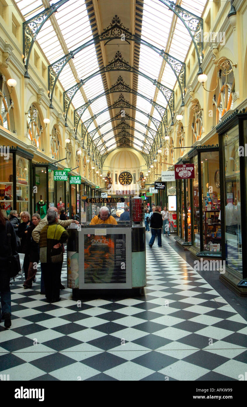 Royal Arcade centre commercial de Melbourne Australie Banque D'Images