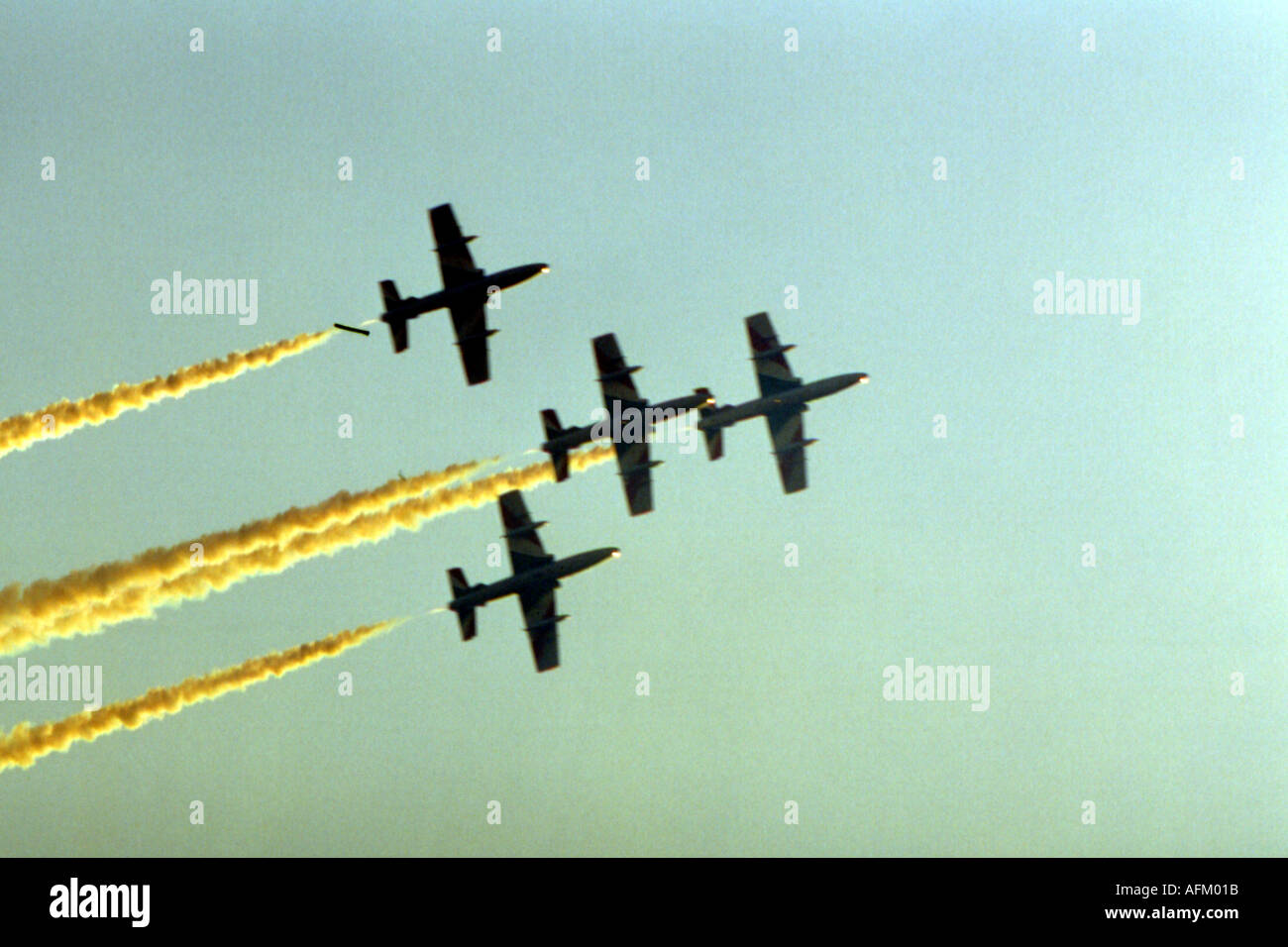 Plus grand monde italien Frecce Tricolori patrouille acrobatique show Beirut Liban Banque D'Images