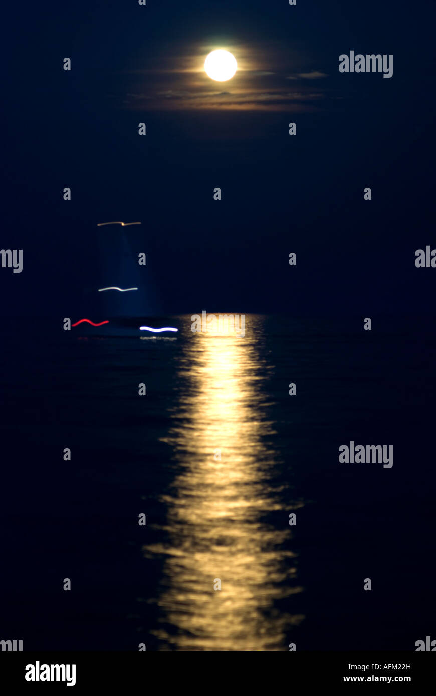 Location de passage du faisceau de lune Banque D'Images