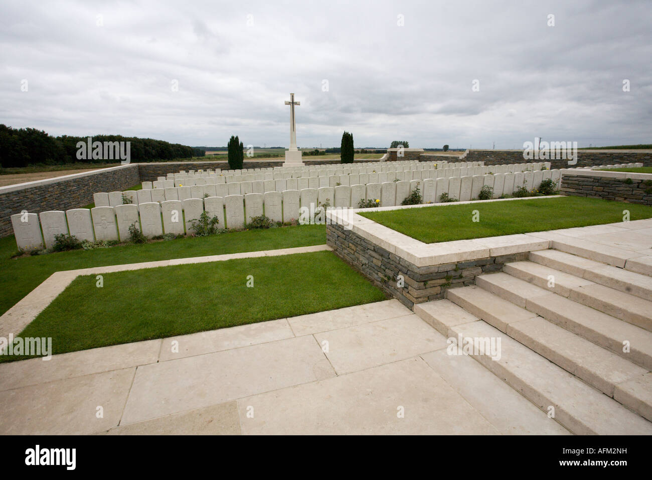 Cimetière de Queens Pas de Calais France Banque D'Images