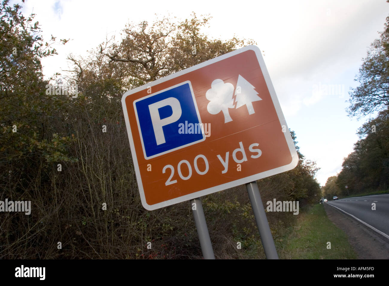 200 yards devant signer Banque D'Images