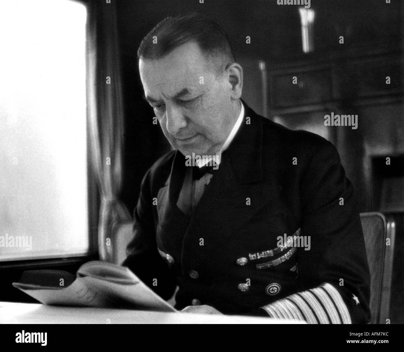 Raeder, Erich, 24.4.1876 - 6. 11.1960, amiral allemand, commandant en chef de la marine allemande 1.6.1935 - 30.1.1943, Banque D'Images