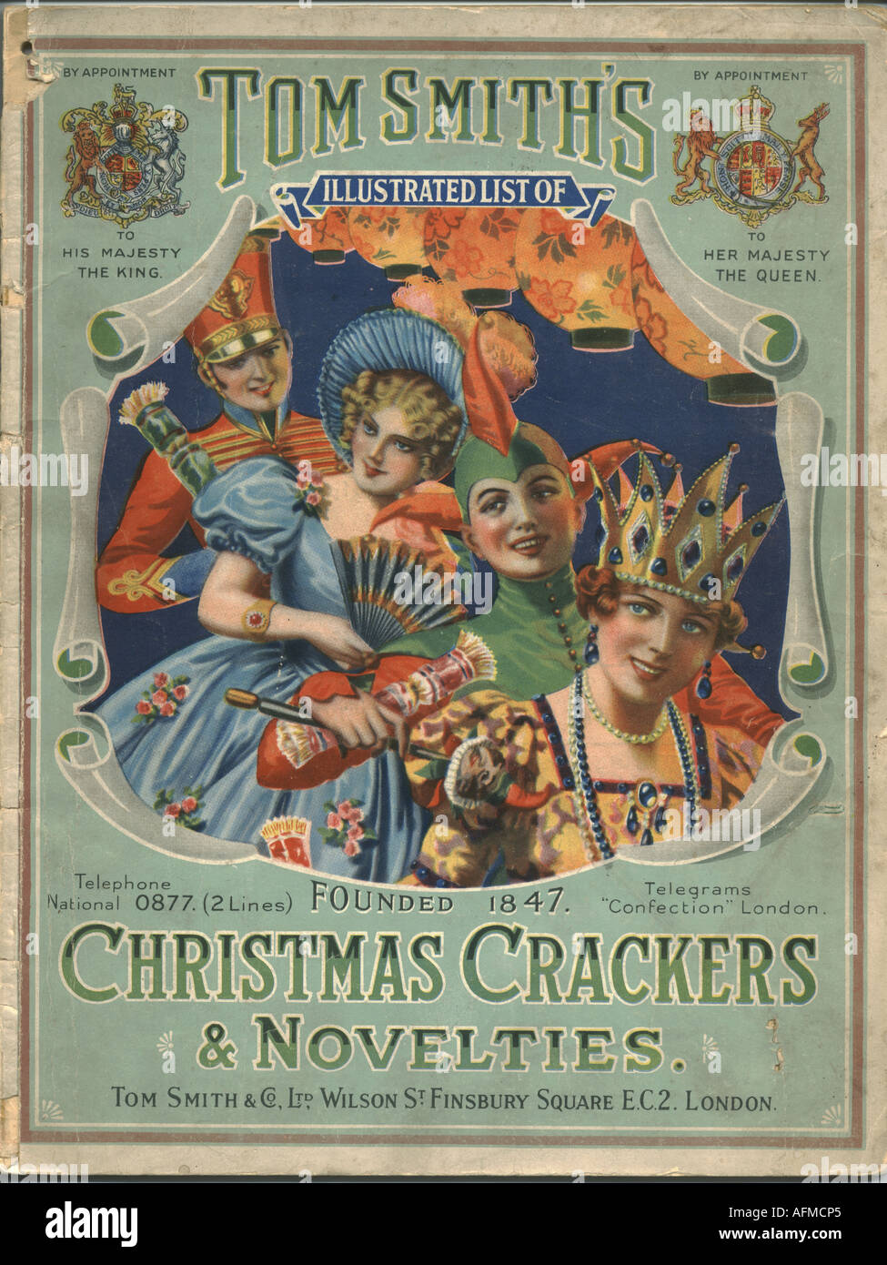 Tom Smith's Christmas Cracker couvercle catalogue 1934 Banque D'Images