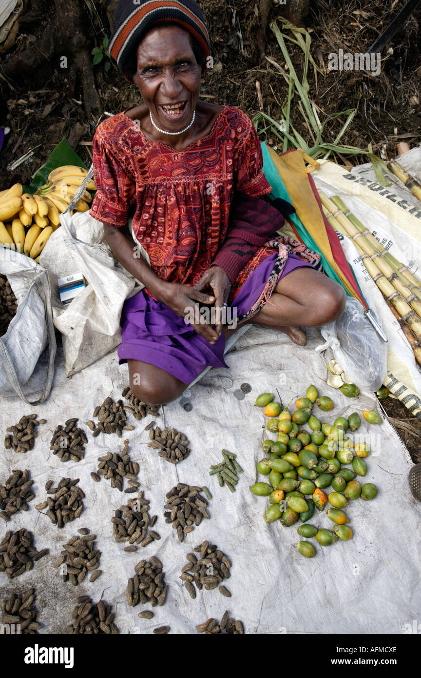 Tribeswoman, Papouasie Nouvelle Guinée Banque D'Images