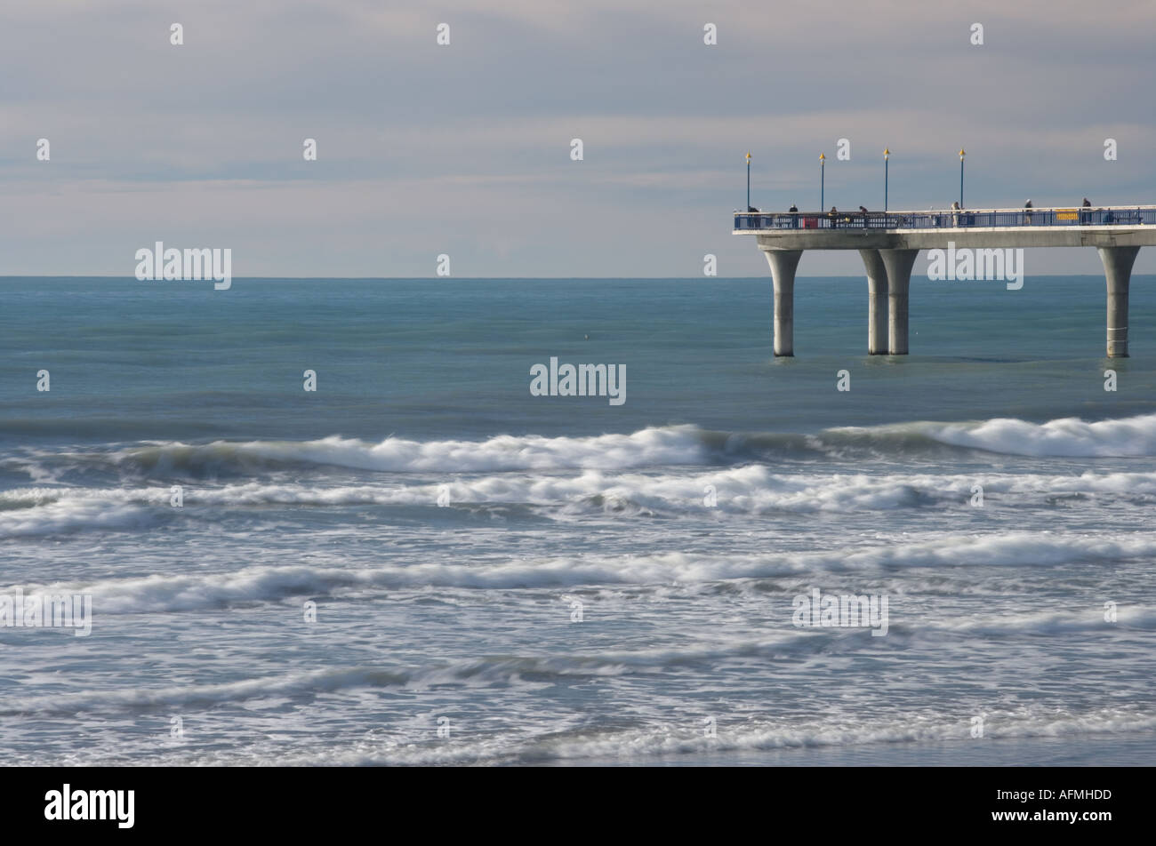 New Brighton Pier Christchurch Nouvelle Zélande Banque D'Images