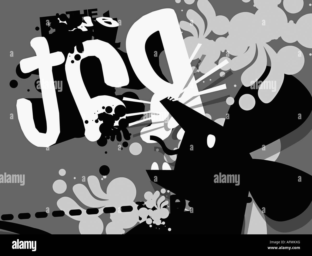 Close up d'un rat avec texte Banque D'Images