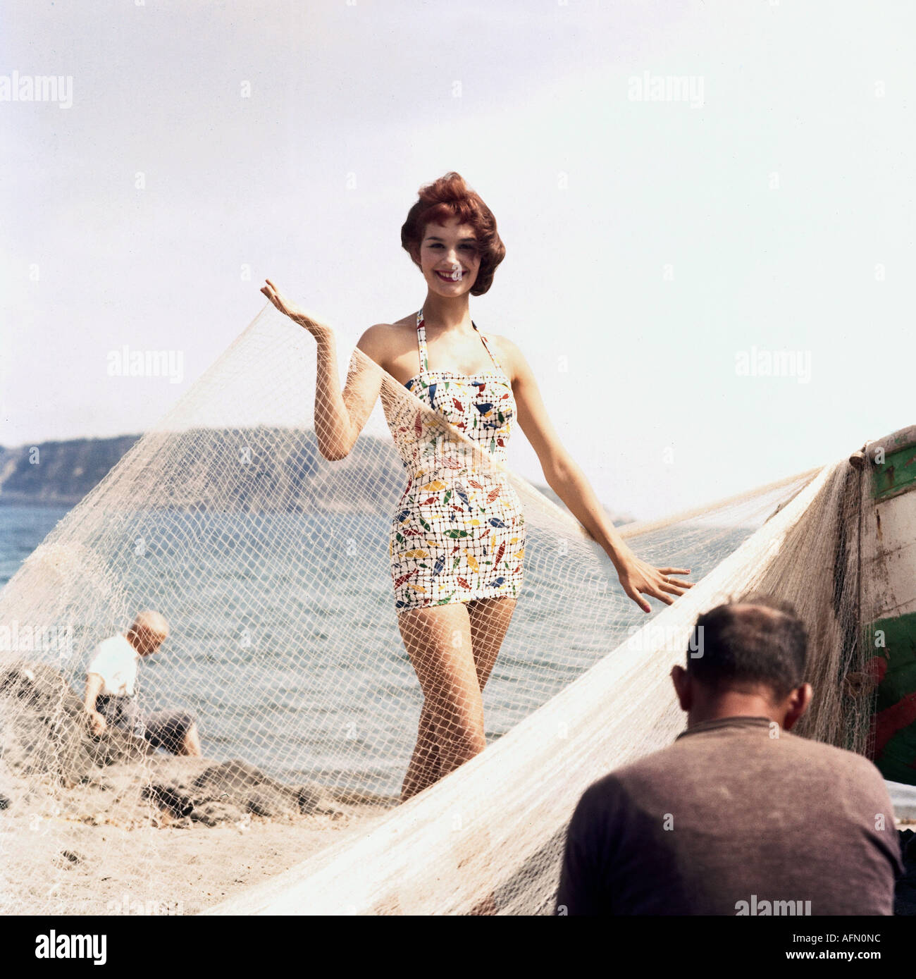 mode, maillot de bain, années 1950, jeune femme en maillot de bain, années  50 Photo Stock - Alamy