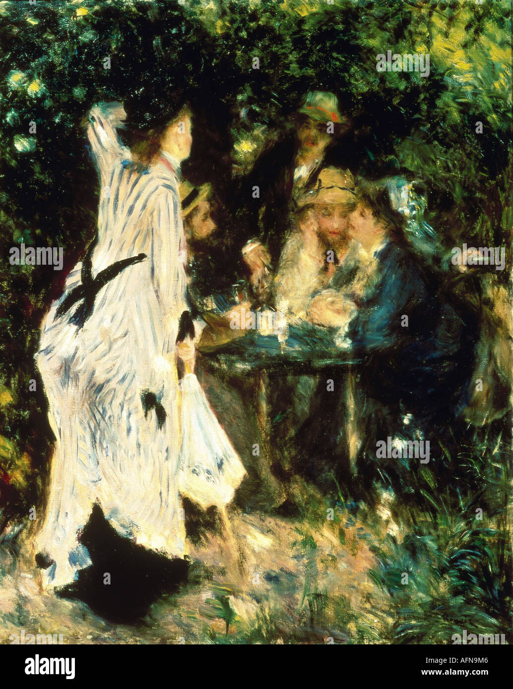 'Fine Arts - Renoir, Auguste, (1841 - 1919), peinture, "dans le jardin ou sous les arbres du Moulin de la Galette", 1875, o Banque D'Images