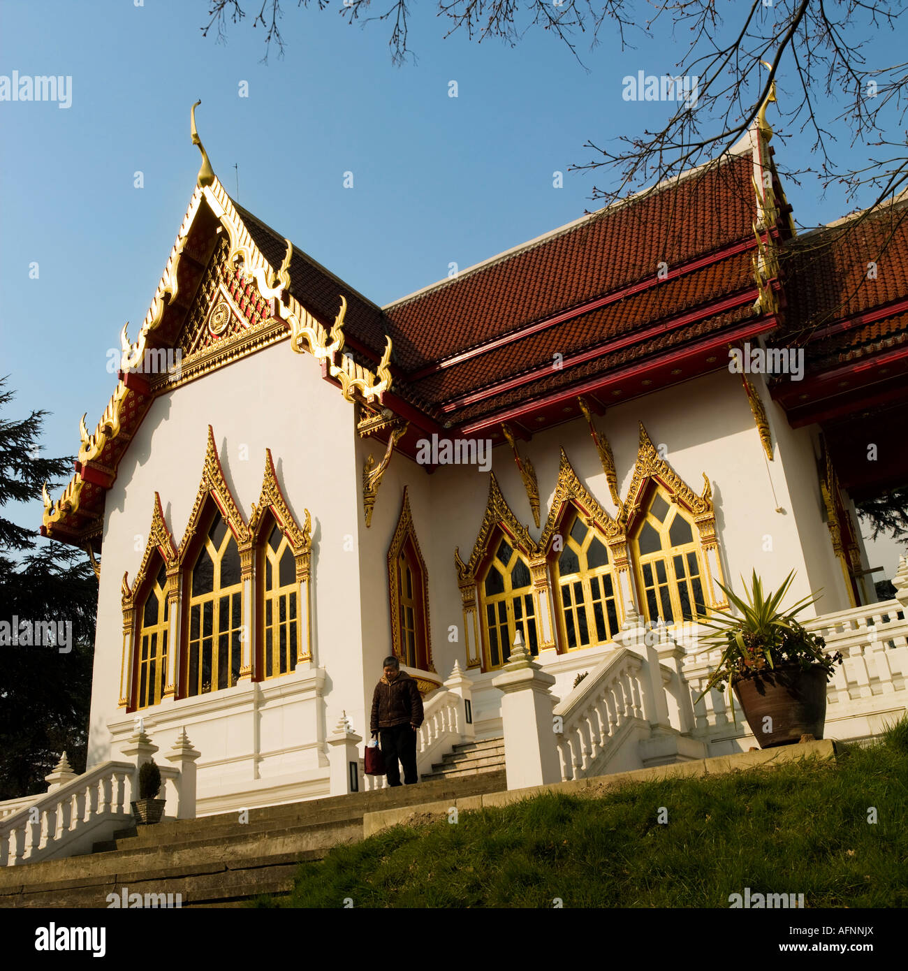 Wat Buddhapadipa temple bouddhiste thaïlandais à Wimbledon Londres Banque D'Images