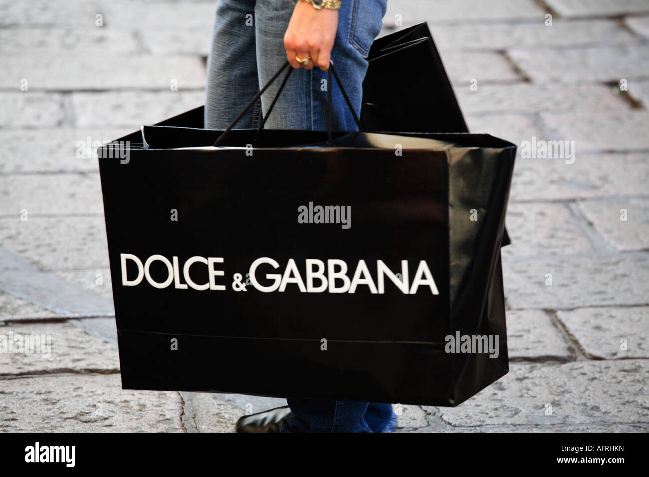 Shopping Dolce e Gabbana, Milan, Italie Banque D'Images