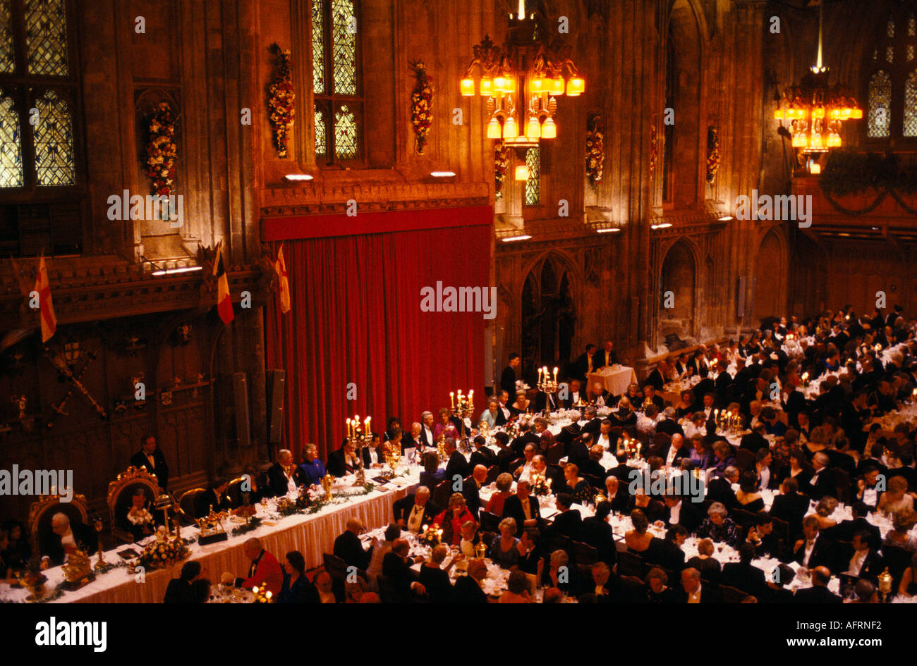 Maire de ville de London banquet. "L'Éternel Banquet des maires"  "GuildHall" UK HOMER SYKES Photo Stock - Alamy