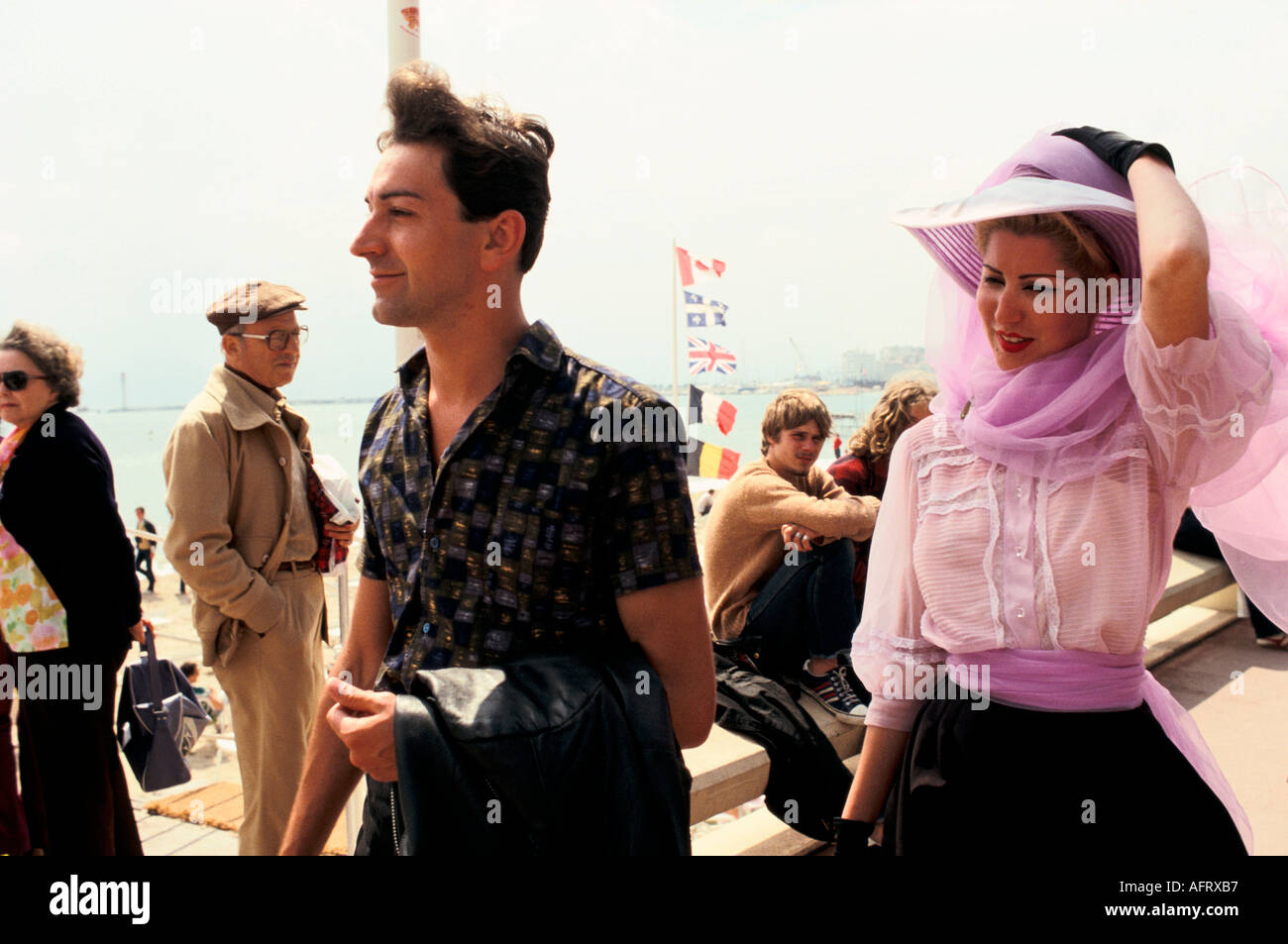 Festival de Cannes Goers France années 1980 1980 HOMER SYKES Banque D'Images