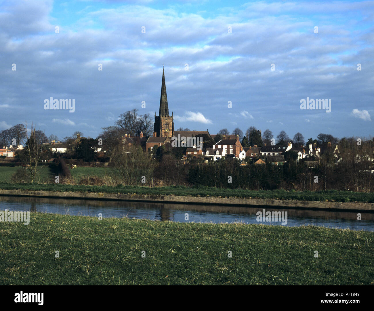 BREWOOD STAFFORDSHIRE England UK Vue Décembre de ce joli village ancien de l'ensemble du canal de Shropshire Union Banque D'Images