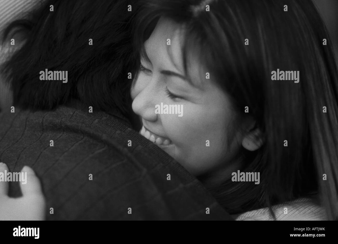 Couple, Close up (B&W) Banque D'Images