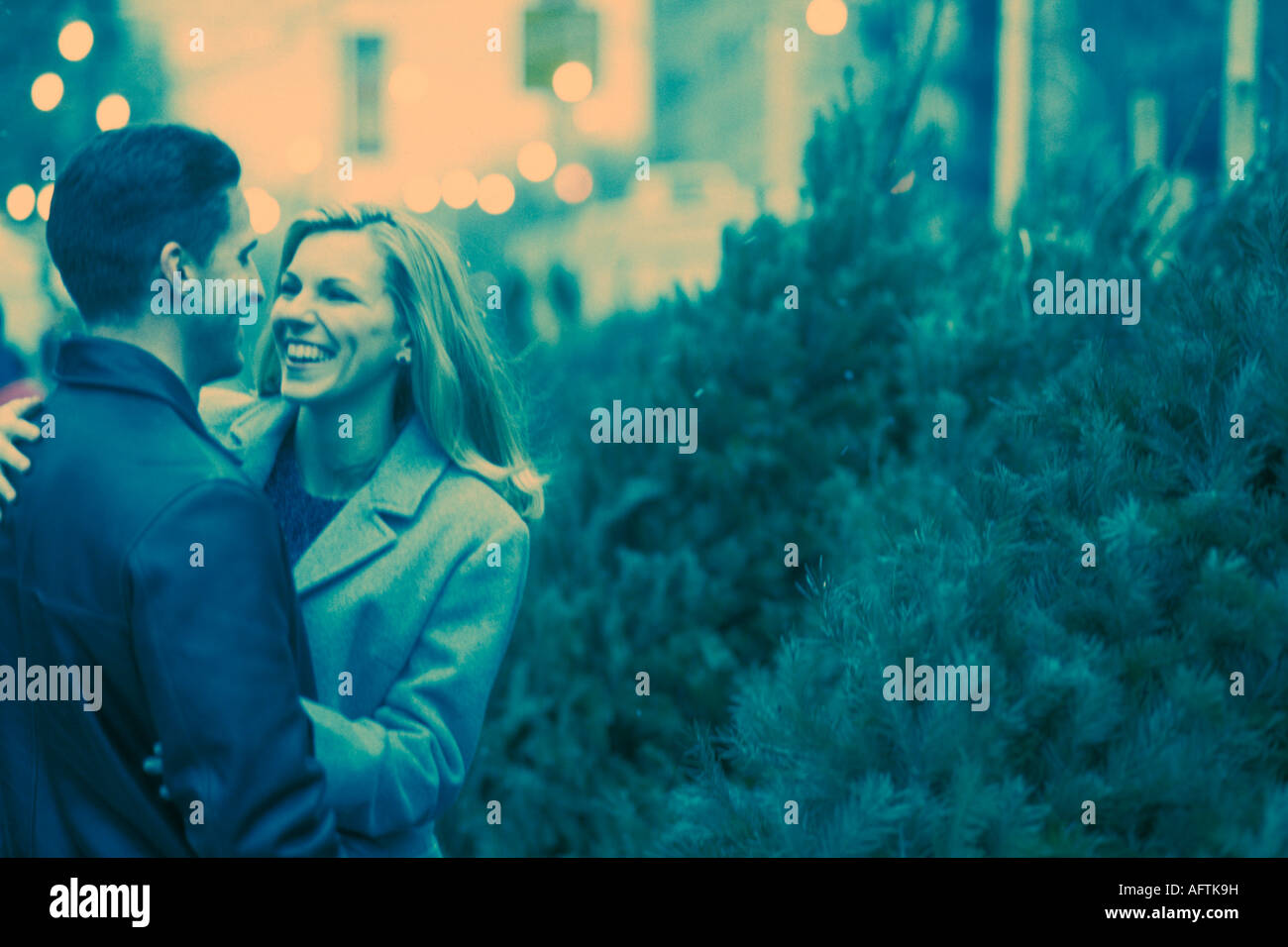 L'homme et de la femme ensemble (B&W) Banque D'Images