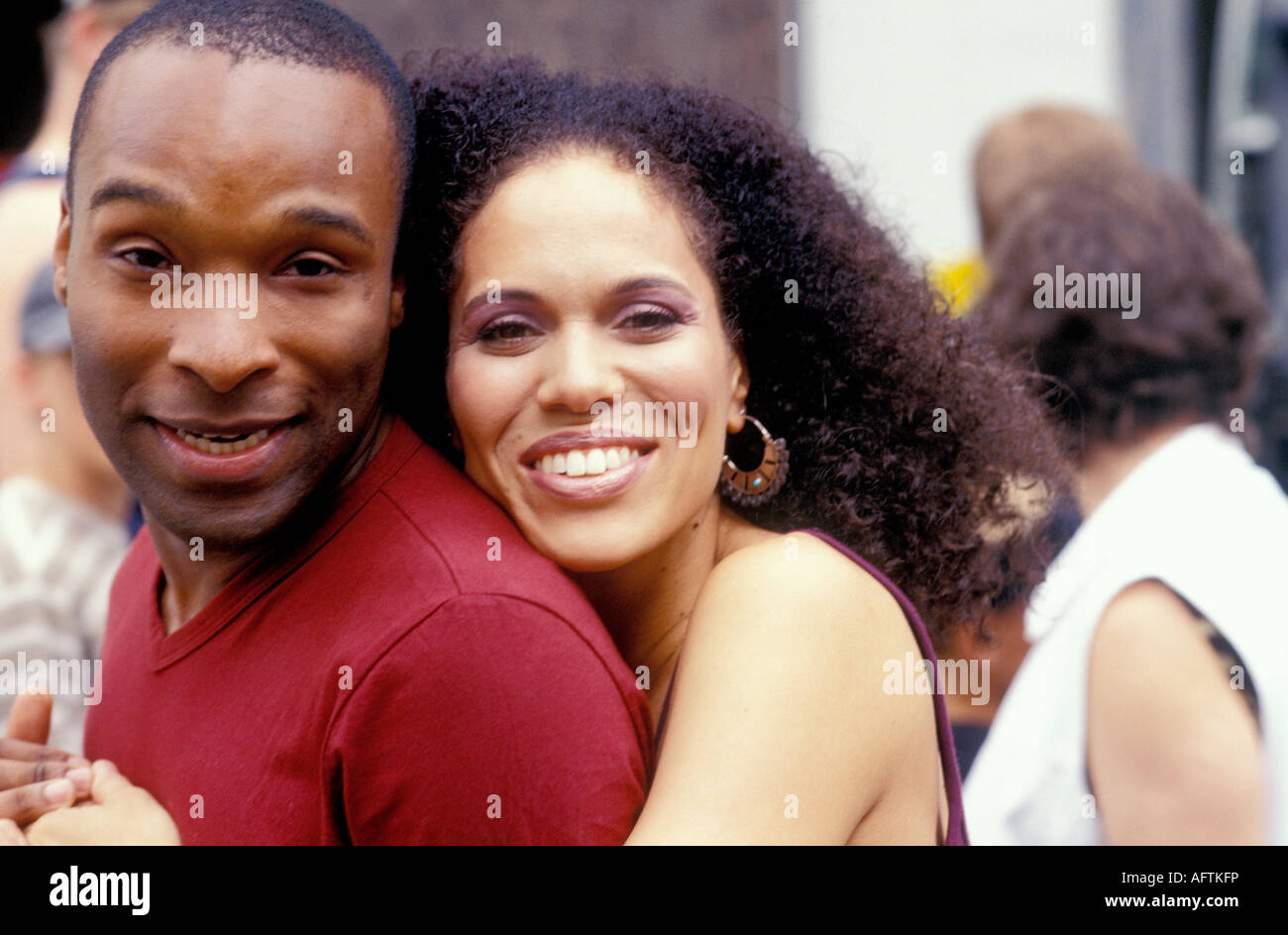 Young woman in arms Banque D'Images