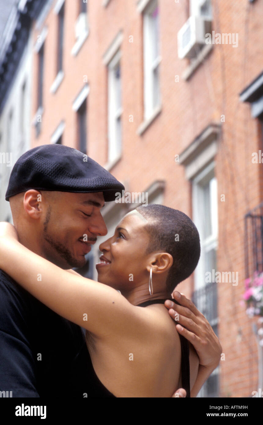 Faire place au femme mari, smiling Banque D'Images