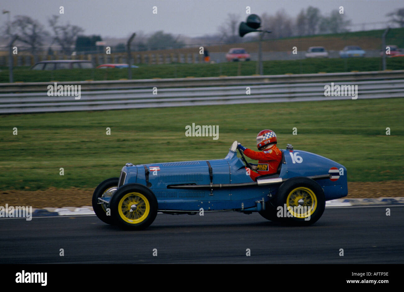 ERA R5B Remus vintage voiture de sport de course classique pilotée par Ludovic Lindsay. Circuit de Silverstone. Towcester, Northampton, Angleterre des années 1991 1990 Royaume-Uni Banque D'Images