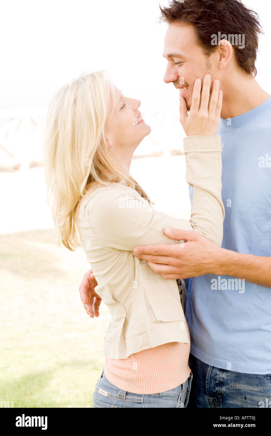 Couple mature, smiling Banque D'Images