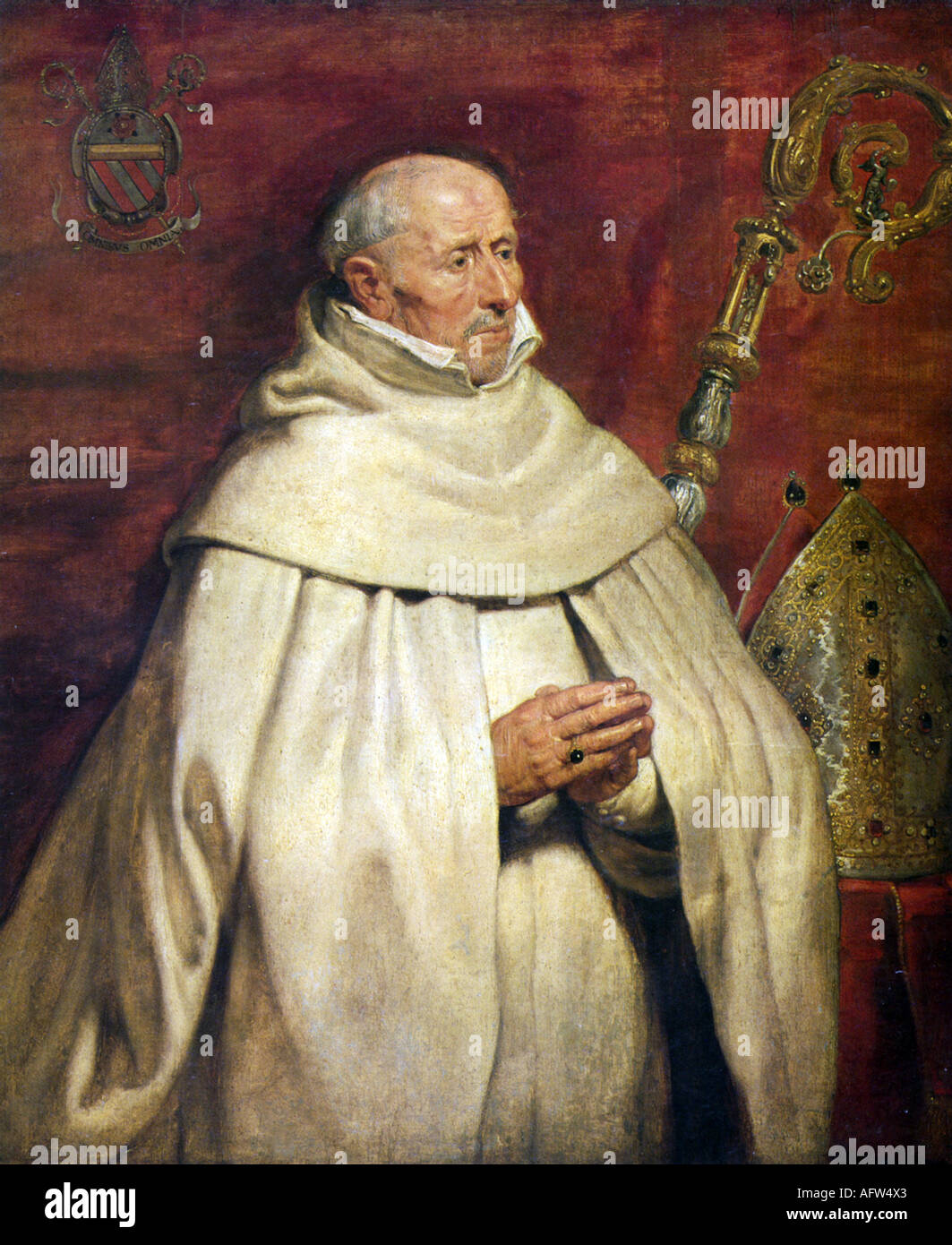 Yrsselius, 1541 - 1629, Mattheus, chaplian belge, abbé de Saint Michael à Anvers, huile sur panneau, tableau de Peter Paul Rubens (1577 - 1640), entre 1624 - 1629, Musée National d'Art de Copenhague, l'artiste n'a pas d'auteur pour être effacé Banque D'Images