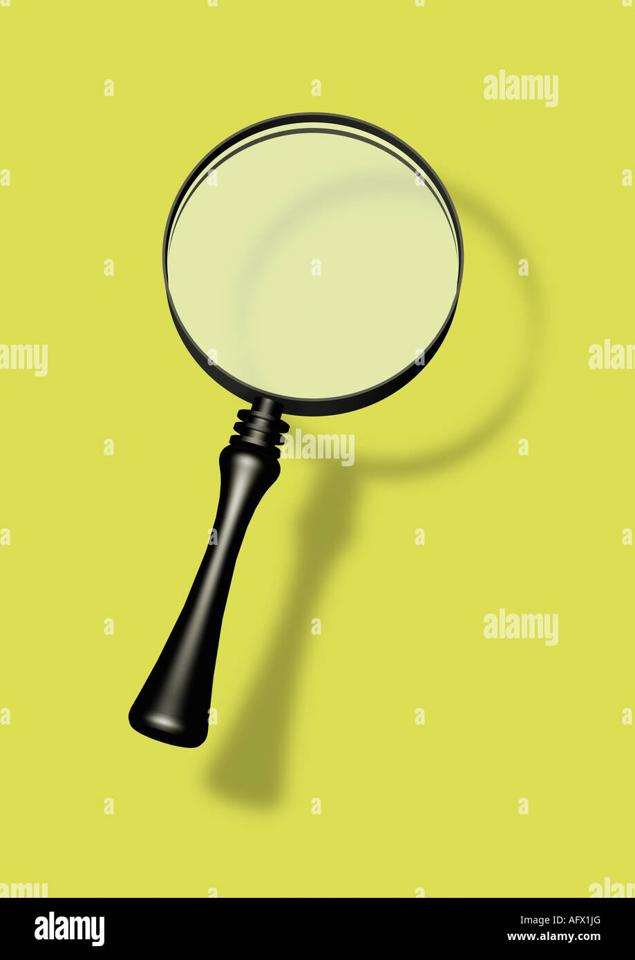 Lupe loupe loupe lentille Banque D'Images
