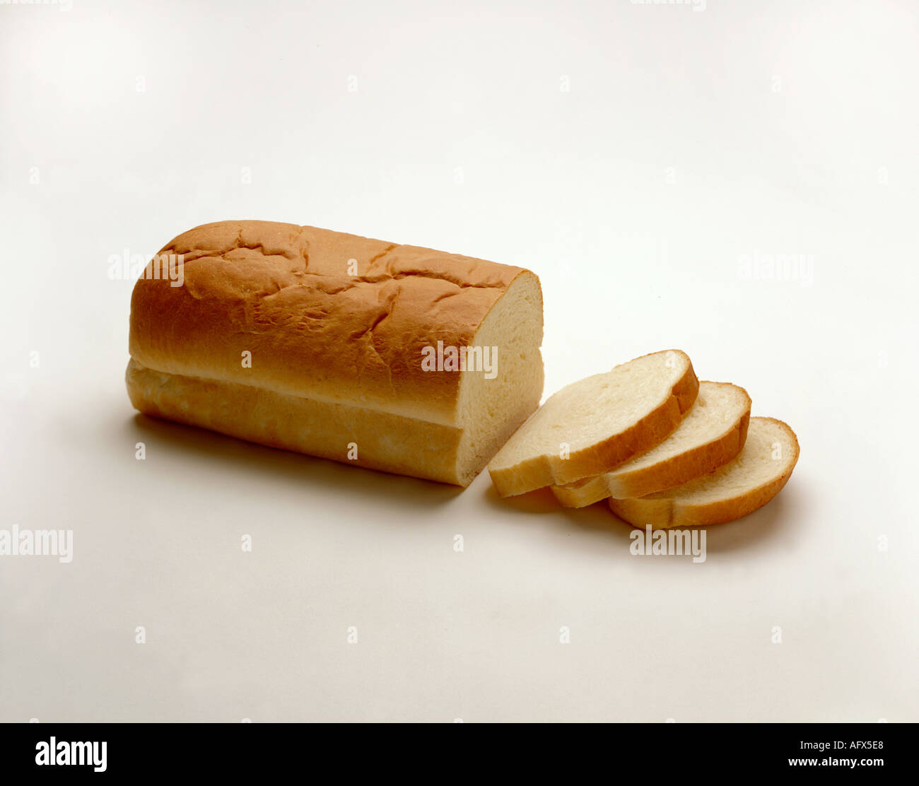 Miche de pain blanc tranché Banque D'Images