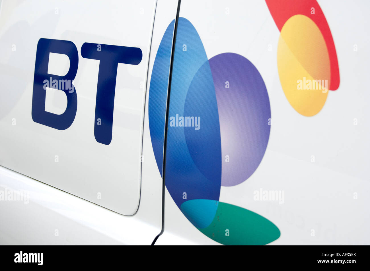 BT British Telecom Télécommunications corporate identity logo ident Banque D'Images
