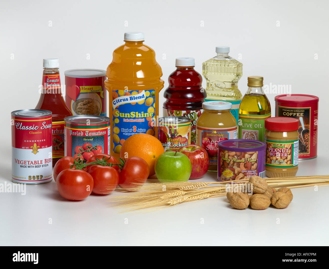 Aliments emballés Banque D'Images