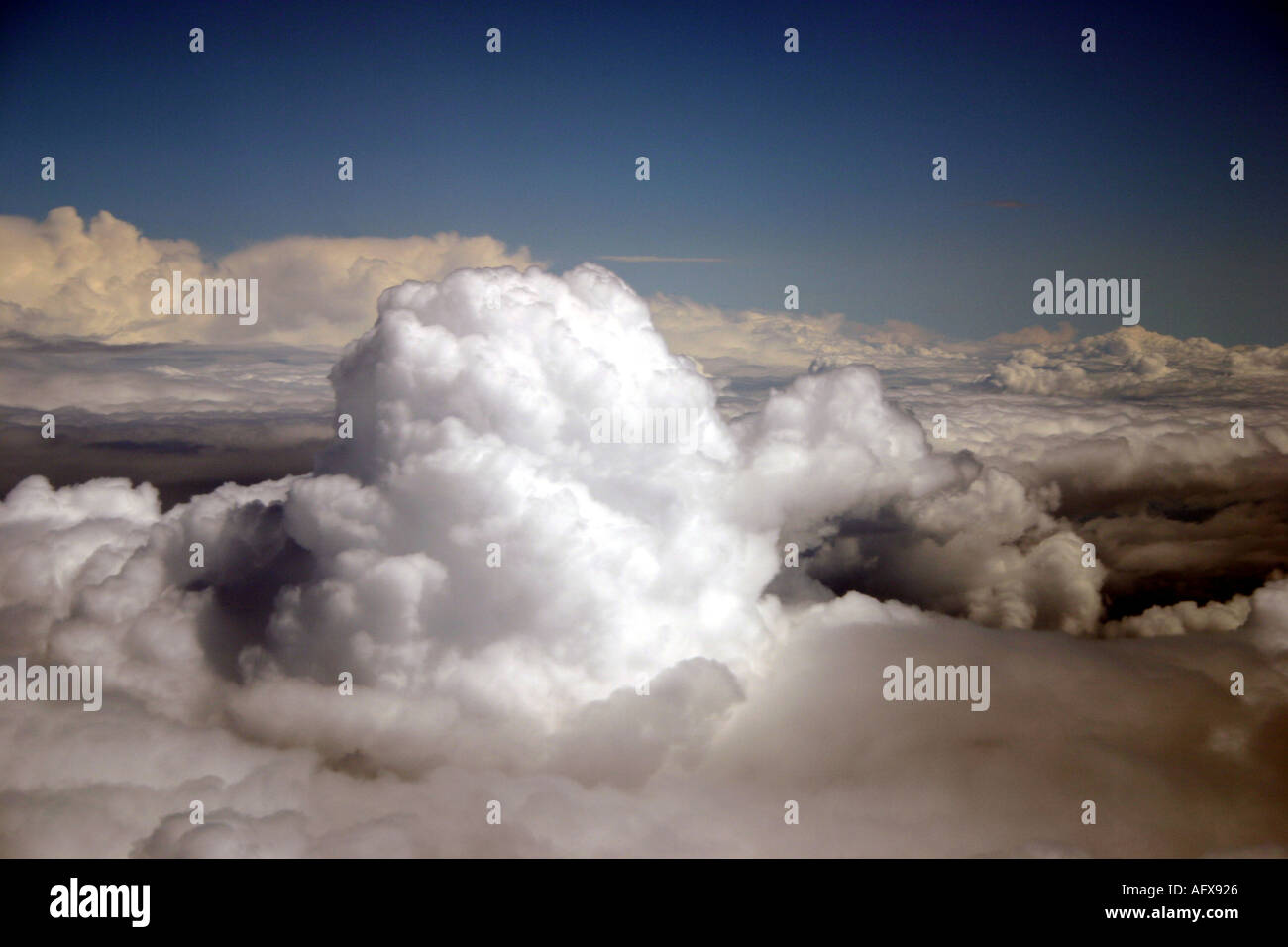 Vu d'avion nuage Banque D'Images