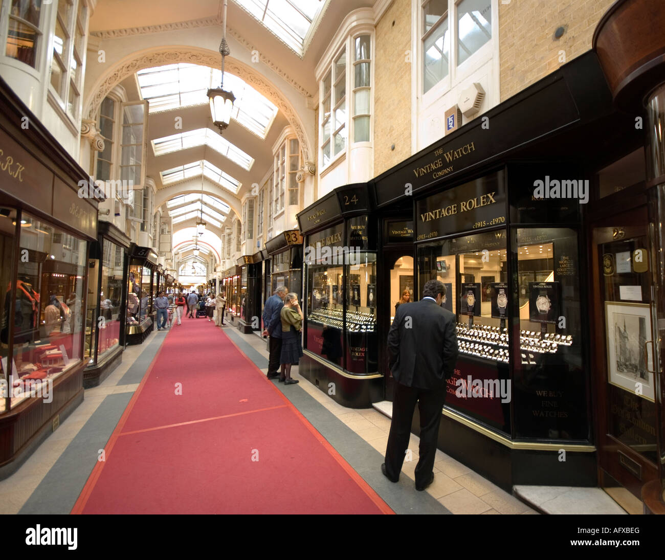 Le Vintage Rolex watch shop dans Burlington Arcade à Londres, Angleterre Banque D'Images