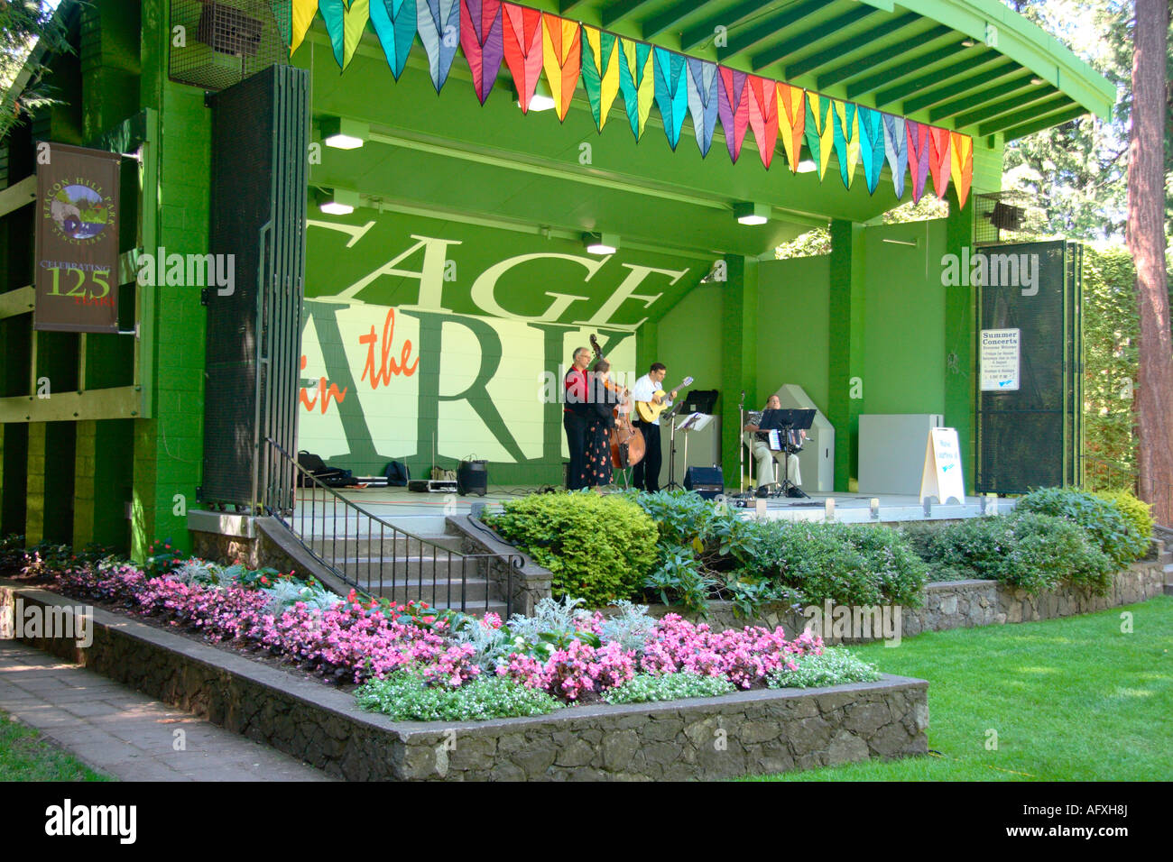 Les concerts dans un parc Banque D'Images