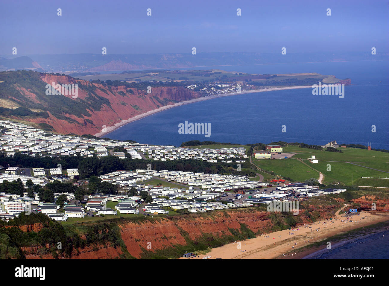 Caravanes à Paradis Fiscaux South Devon Banque D'Images