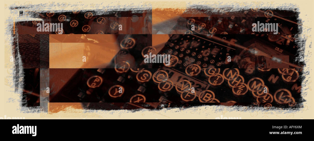Abstract Design basé sur la machine de chiffrement Enigma Banque D'Images