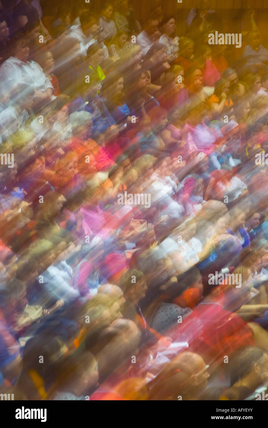 Floue anonyme dans un théâtre public Banque D'Images