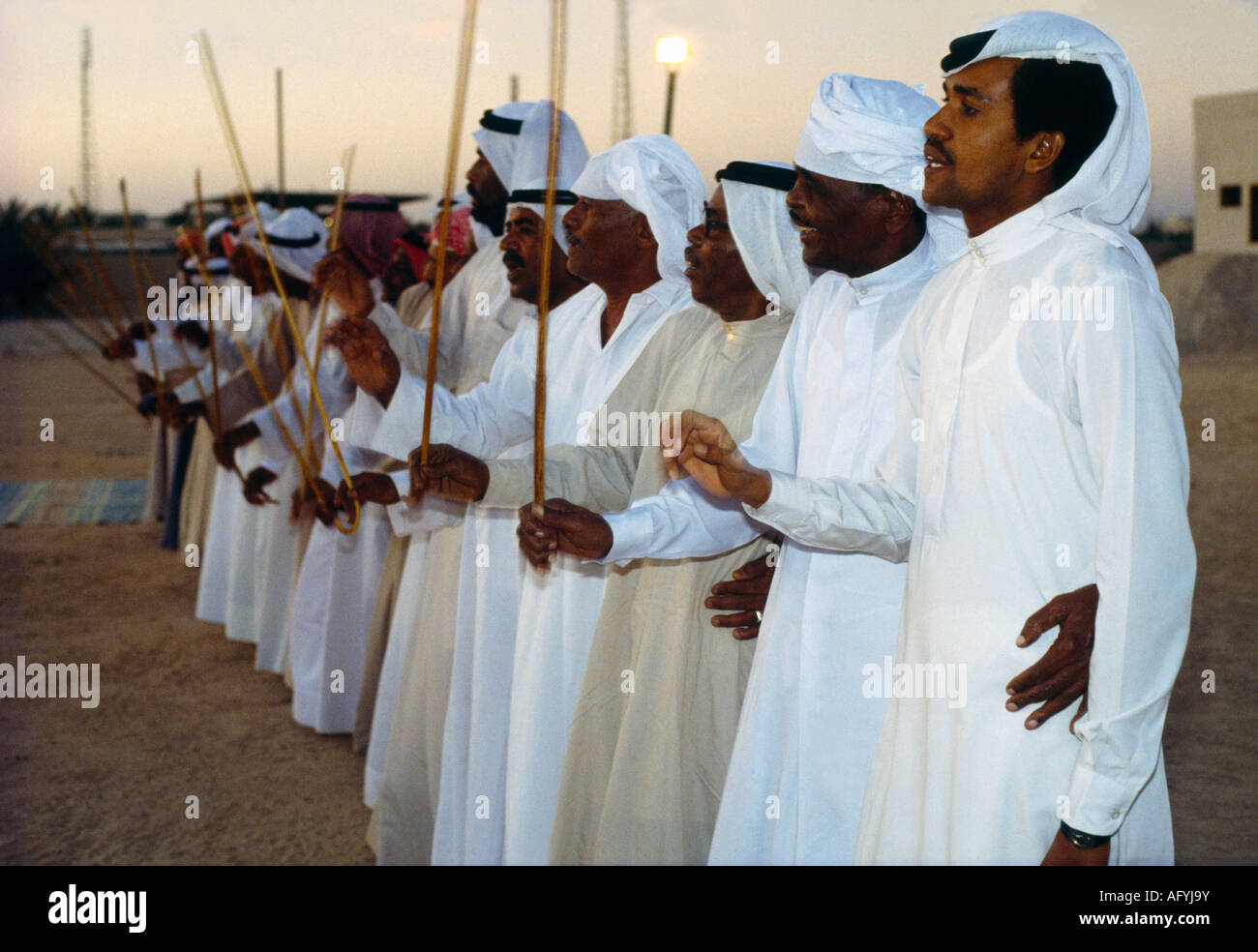 La danse populaire des Émirats arabes unis Dubaï Banque D'Images