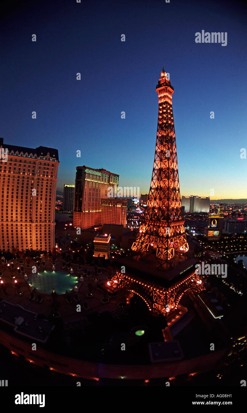 Tour Eiffel Paris Hotel and Casino Las Vegas NEVADA USA Banque D'Images