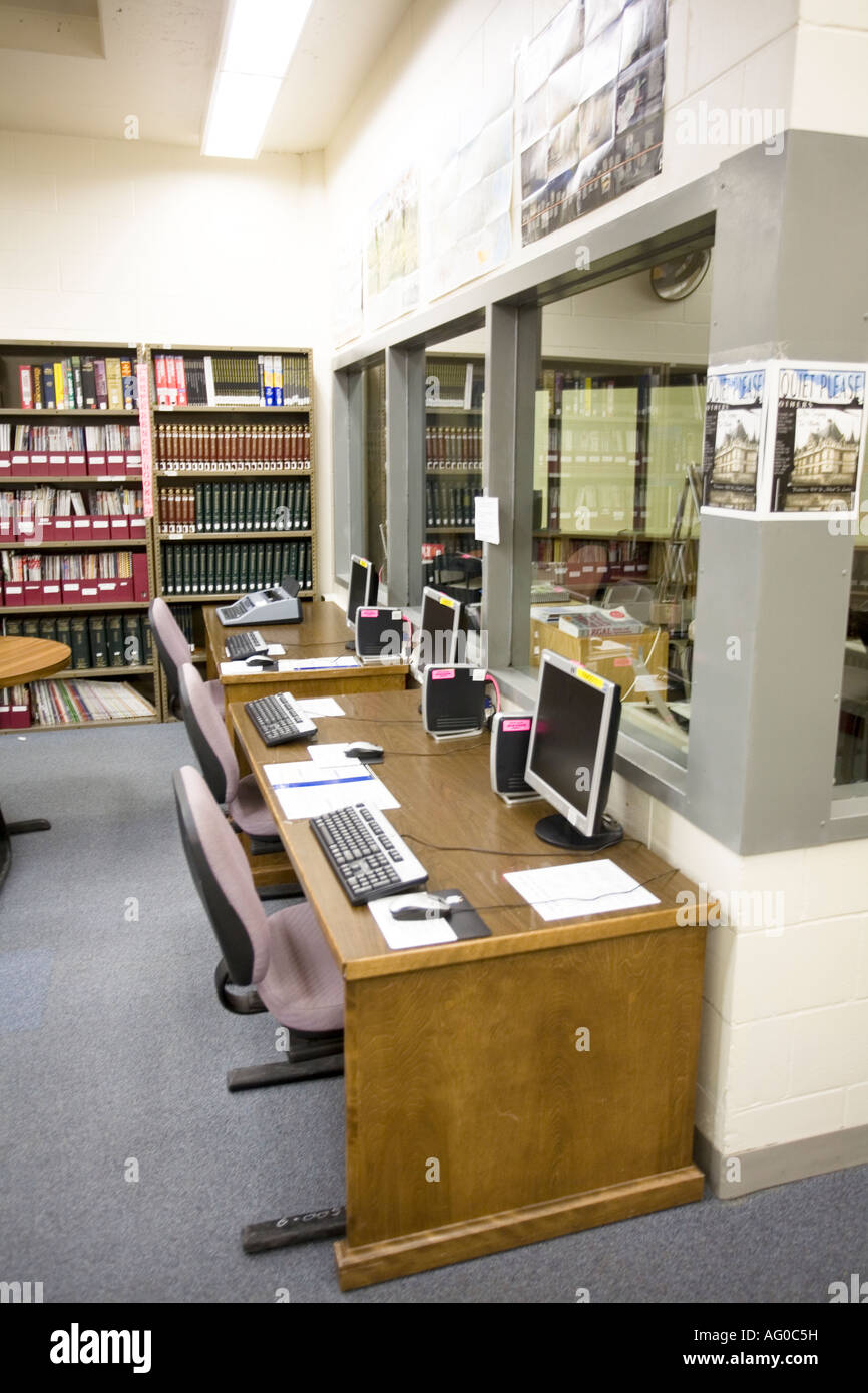 Bibliothèque au Centre correctionnel de Lincoln Lincoln Nebraska USA Banque D'Images