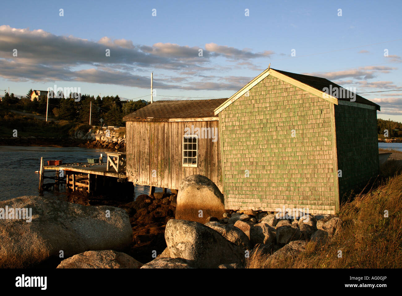 Des maisons abandonnées dans la région de Pennant, en Nouvelle-Écosse, Canada. Photo par Willy Matheisl Banque D'Images