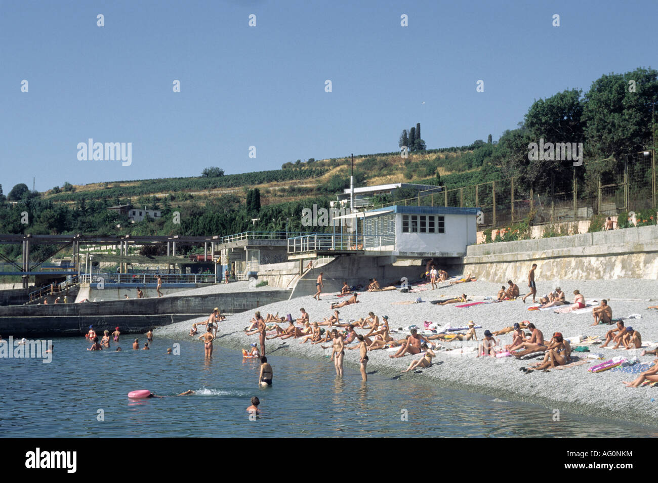 Gourzouf Crimée Ukraine mer Banque D'Images