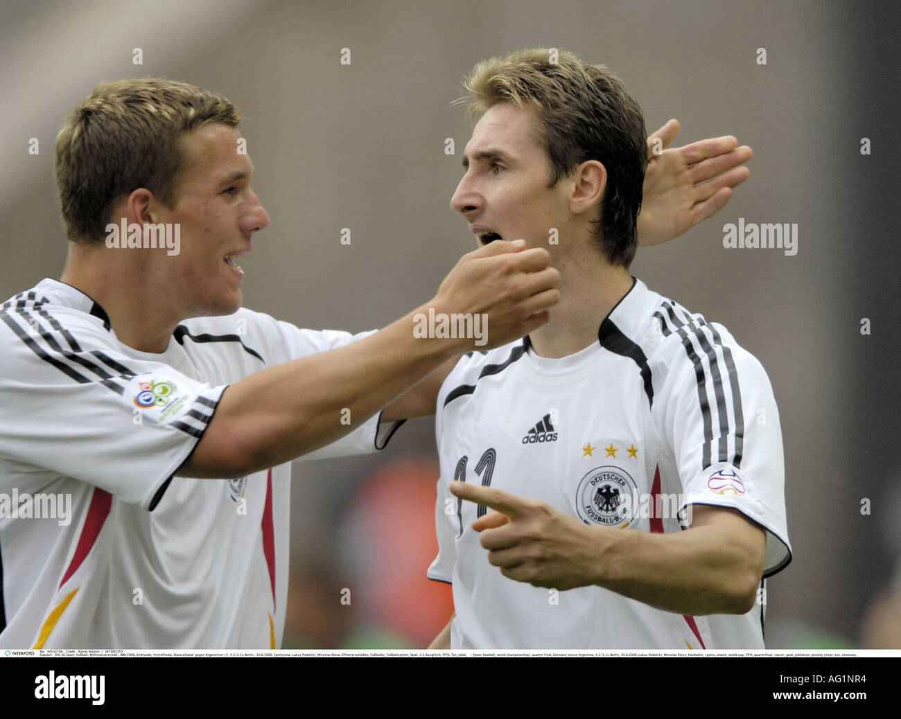Le sport, football, championnats du monde, quart-de-finale, l'Allemagne contre l'Argentine, 4:2 (1:1), Berlin, 30.6.2006, Additional-Rights Clearance-Info-Not-Available- Banque D'Images